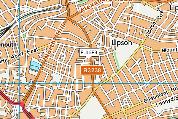 PL4 8PB map - OS VectorMap District (Ordnance Survey)