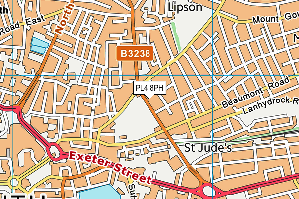 PL4 8PH map - OS VectorMap District (Ordnance Survey)