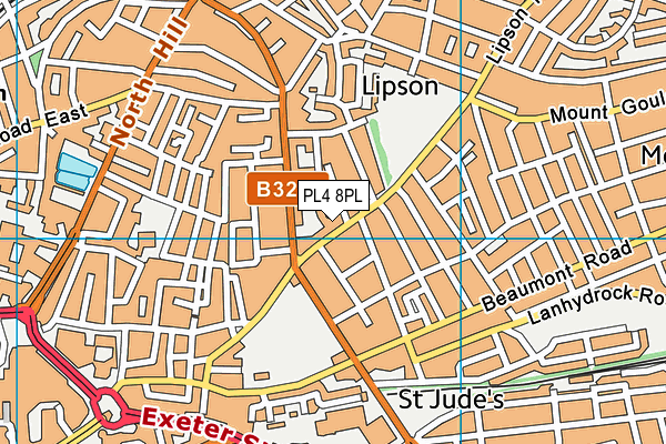 PL4 8PL map - OS VectorMap District (Ordnance Survey)