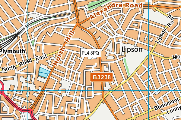 PL4 8PQ map - OS VectorMap District (Ordnance Survey)