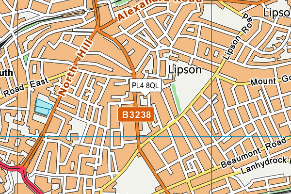 PL4 8QL map - OS VectorMap District (Ordnance Survey)