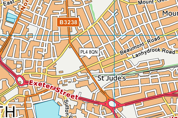 PL4 8QN map - OS VectorMap District (Ordnance Survey)