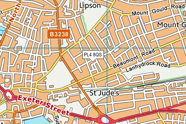 PL4 8QS map - OS VectorMap District (Ordnance Survey)