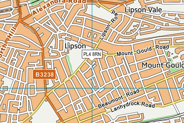 PL4 8RN map - OS VectorMap District (Ordnance Survey)