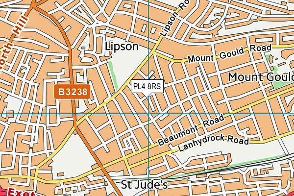 PL4 8RS map - OS VectorMap District (Ordnance Survey)