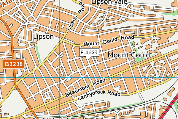 PL4 8SR map - OS VectorMap District (Ordnance Survey)