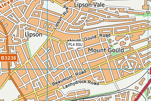 PL4 8SU map - OS VectorMap District (Ordnance Survey)