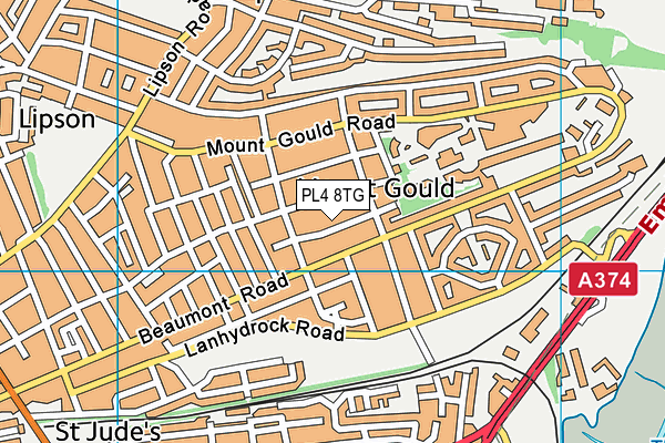 PL4 8TG map - OS VectorMap District (Ordnance Survey)