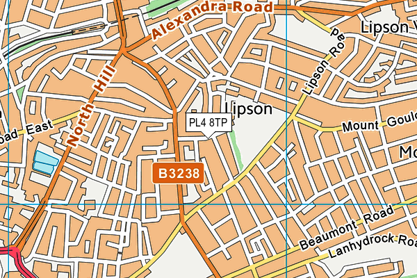 PL4 8TP map - OS VectorMap District (Ordnance Survey)