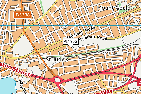 PL4 9DG map - OS VectorMap District (Ordnance Survey)