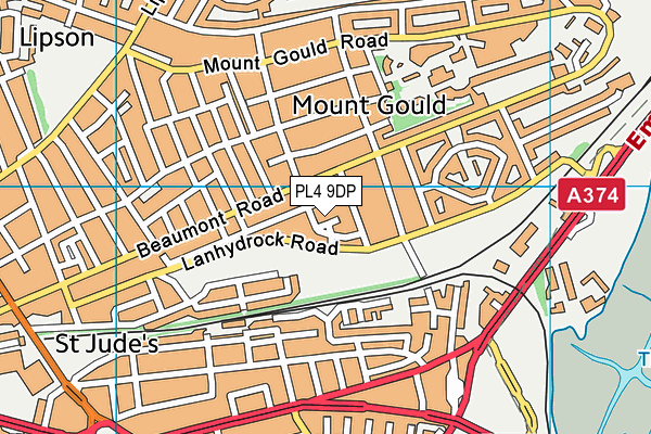 PL4 9DP map - OS VectorMap District (Ordnance Survey)