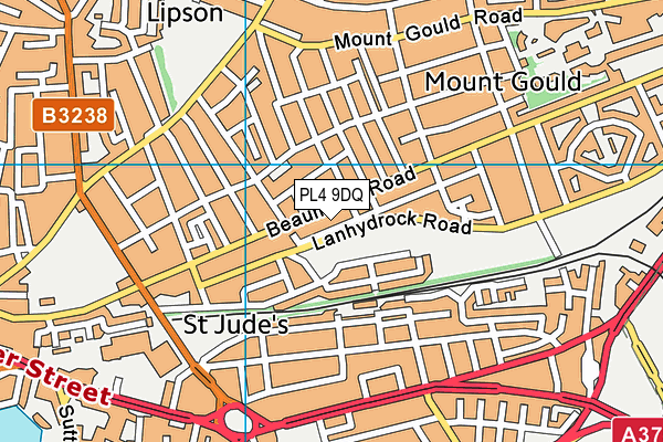 PL4 9DQ map - OS VectorMap District (Ordnance Survey)