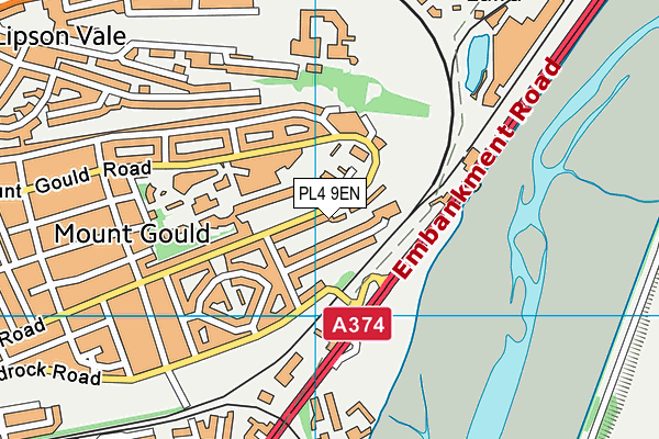 PL4 9EN map - OS VectorMap District (Ordnance Survey)