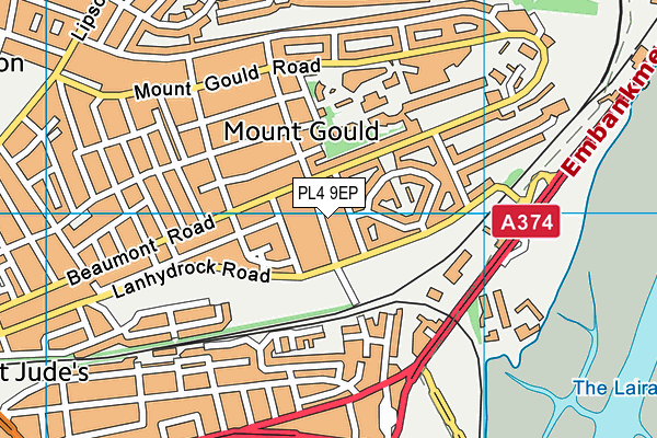 PL4 9EP map - OS VectorMap District (Ordnance Survey)