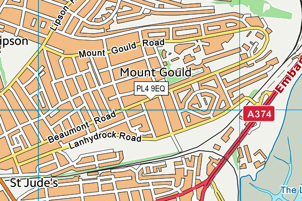 PL4 9EQ map - OS VectorMap District (Ordnance Survey)