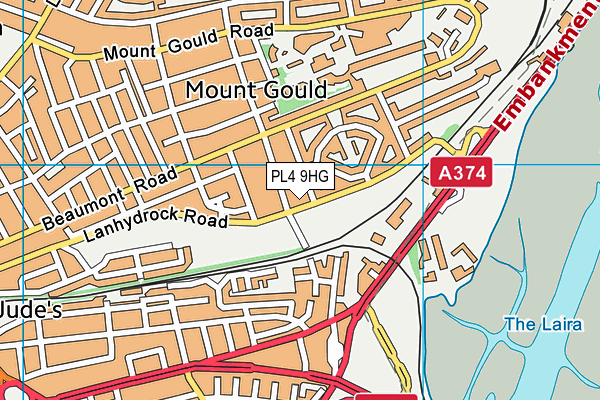 PL4 9HG map - OS VectorMap District (Ordnance Survey)