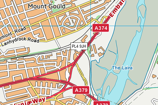 PL4 9JH map - OS VectorMap District (Ordnance Survey)