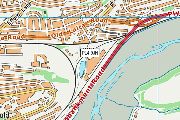 PL4 9JN map - OS VectorMap District (Ordnance Survey)