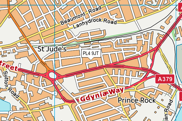 PL4 9JT map - OS VectorMap District (Ordnance Survey)