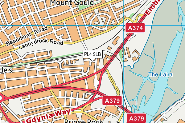 PL4 9LB map - OS VectorMap District (Ordnance Survey)