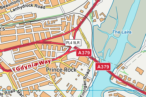 PL4 9LR map - OS VectorMap District (Ordnance Survey)