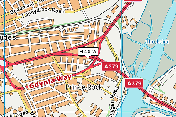 PL4 9LW map - OS VectorMap District (Ordnance Survey)