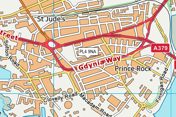 PL4 9NA map - OS VectorMap District (Ordnance Survey)