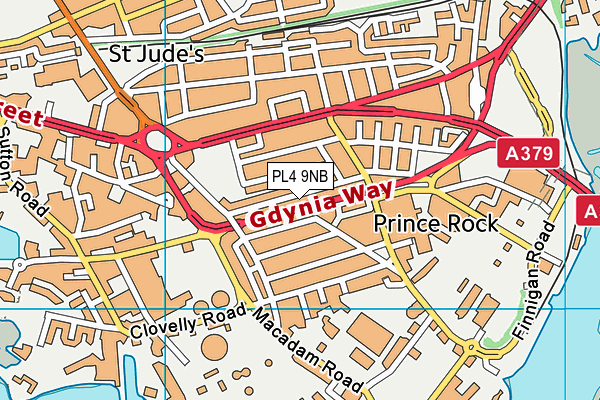 PL4 9NB map - OS VectorMap District (Ordnance Survey)