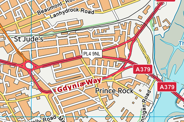 PL4 9NL map - OS VectorMap District (Ordnance Survey)