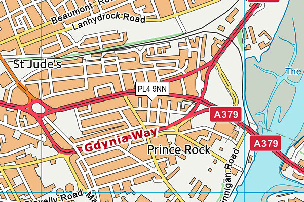 PL4 9NN map - OS VectorMap District (Ordnance Survey)