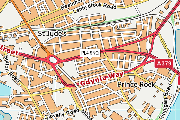 PL4 9NQ map - OS VectorMap District (Ordnance Survey)