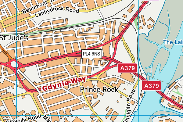 PL4 9NS map - OS VectorMap District (Ordnance Survey)