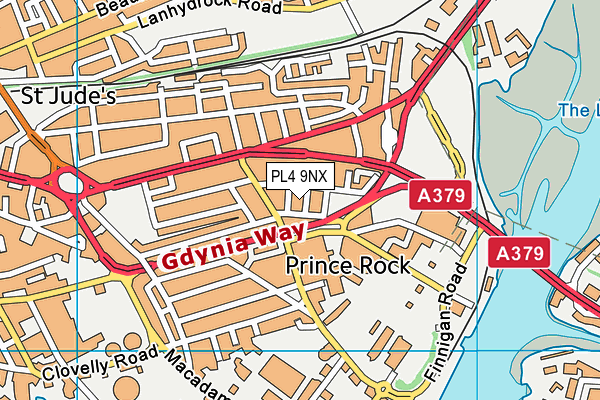 PL4 9NX map - OS VectorMap District (Ordnance Survey)