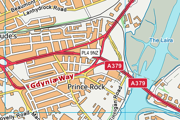 PL4 9NZ map - OS VectorMap District (Ordnance Survey)