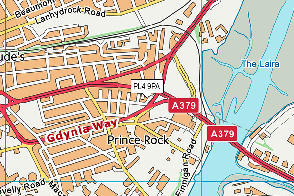 PL4 9PA map - OS VectorMap District (Ordnance Survey)