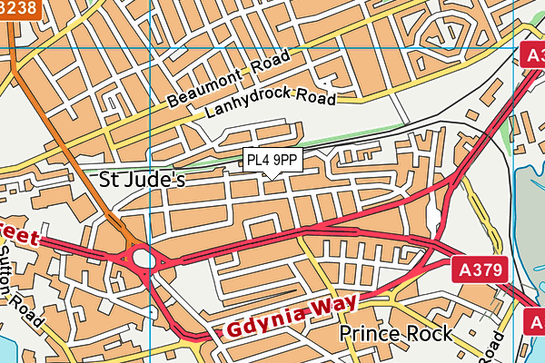 PL4 9PP map - OS VectorMap District (Ordnance Survey)