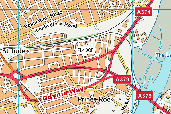 PL4 9QF map - OS VectorMap District (Ordnance Survey)