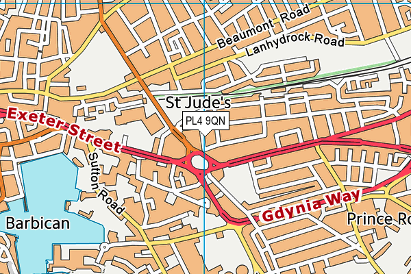 PL4 9QN map - OS VectorMap District (Ordnance Survey)