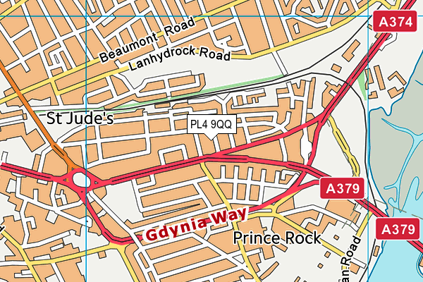 PL4 9QQ map - OS VectorMap District (Ordnance Survey)