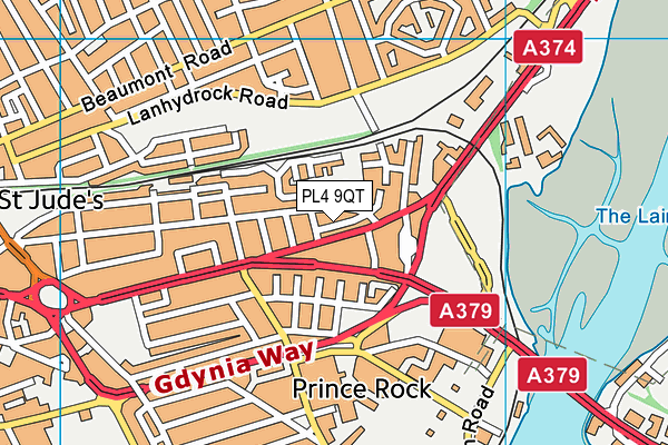 PL4 9QT map - OS VectorMap District (Ordnance Survey)