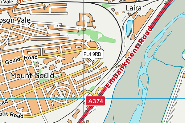 PL4 9RD map - OS VectorMap District (Ordnance Survey)