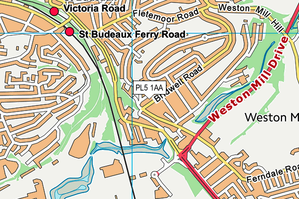 PL5 1AA map - OS VectorMap District (Ordnance Survey)