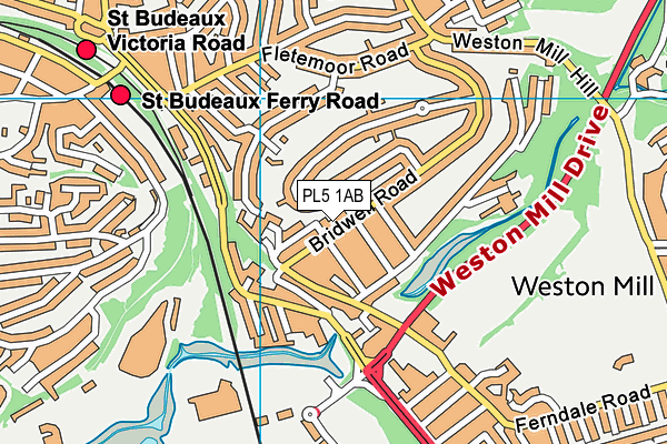 PL5 1AB map - OS VectorMap District (Ordnance Survey)