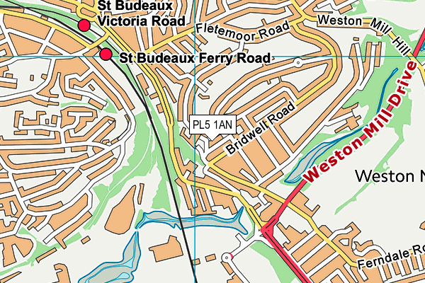 PL5 1AN map - OS VectorMap District (Ordnance Survey)