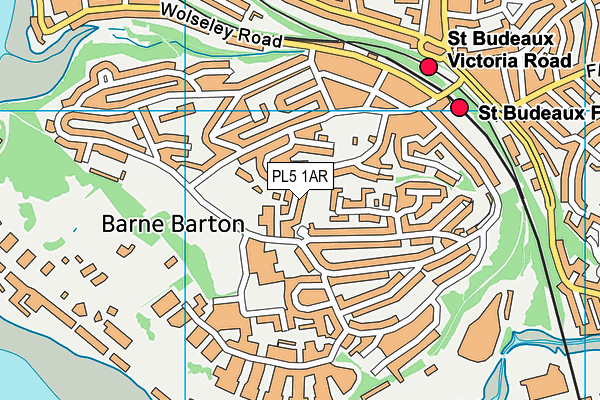 PL5 1AR map - OS VectorMap District (Ordnance Survey)