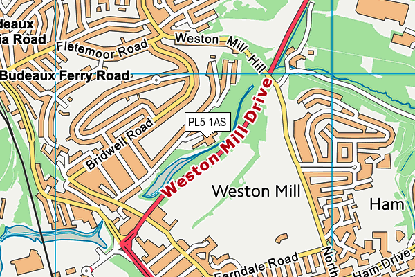 PL5 1AS map - OS VectorMap District (Ordnance Survey)