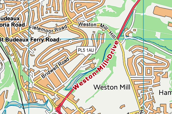 PL5 1AU map - OS VectorMap District (Ordnance Survey)