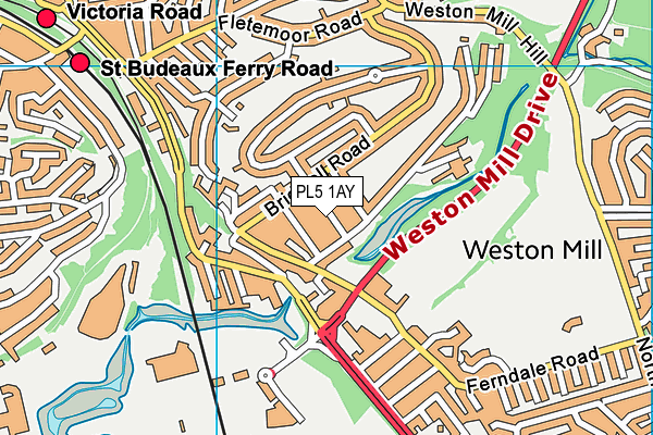 PL5 1AY map - OS VectorMap District (Ordnance Survey)