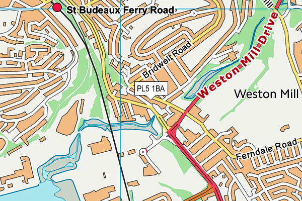 PL5 1BA map - OS VectorMap District (Ordnance Survey)