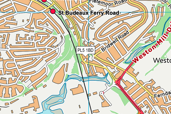 PL5 1BD map - OS VectorMap District (Ordnance Survey)